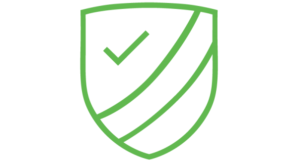 a green icon of hands shaking
