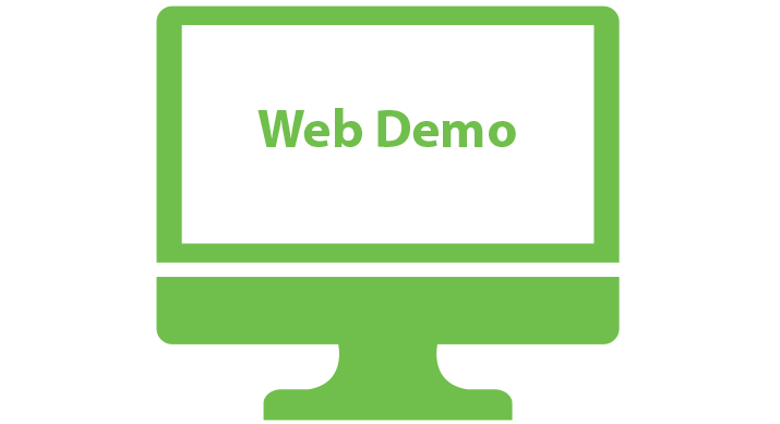 a green icon of a computer monitor