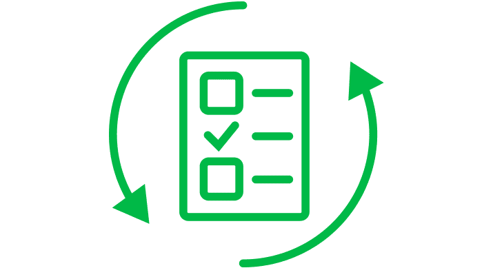 a green icon of an industrial looking building