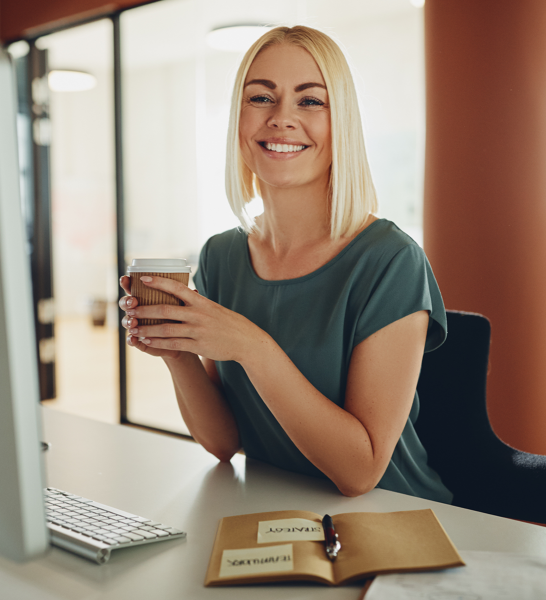 Professional Registered Agents - Woman at desk