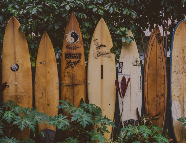 Image of surfboards to represent the upcoming due date for Hawaii Annual Reports.
